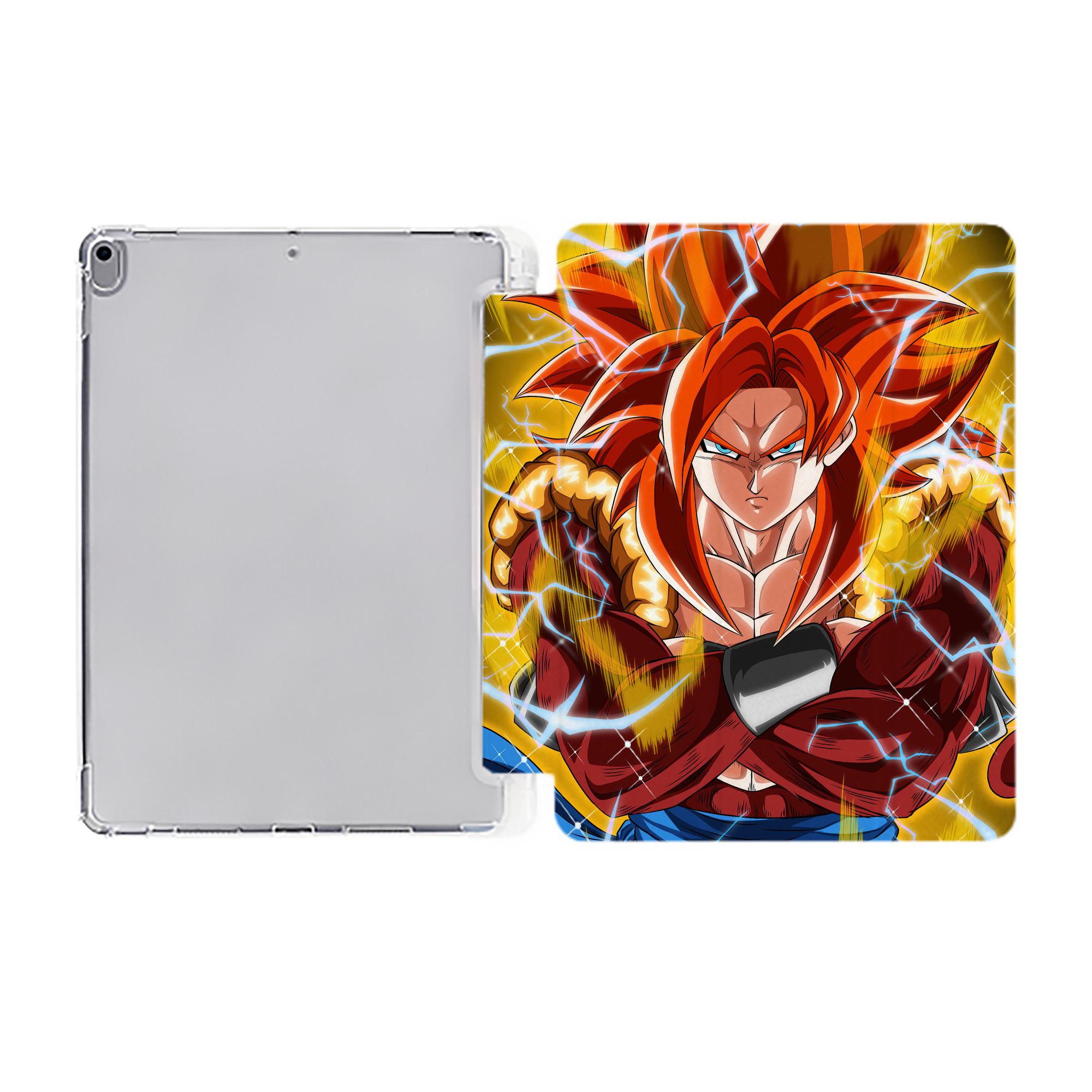 （画像用） ドラゴンボール DRAGON BALL IPad ケース ペン収納付き 三つ折りスタンド PUレザー×シリコン 対応機種9.5/10.5/10.9インチ